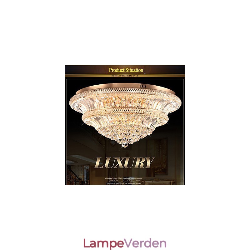 Moderne Luksus 9Moderne Krystal Loftslys Absorber Kuppel Lys Diameter 80CM