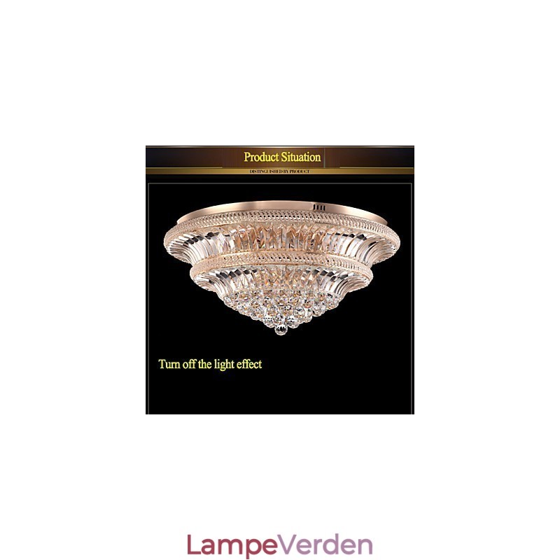 Moderne Luksus 9Moderne Krystal Loftslys Absorber Kuppel Lys Diameter 80CM