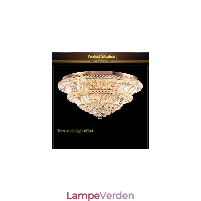 Moderne Luksus 9Moderne Krystal Loftslys Absorber Kuppel Lys Diameter 80CM