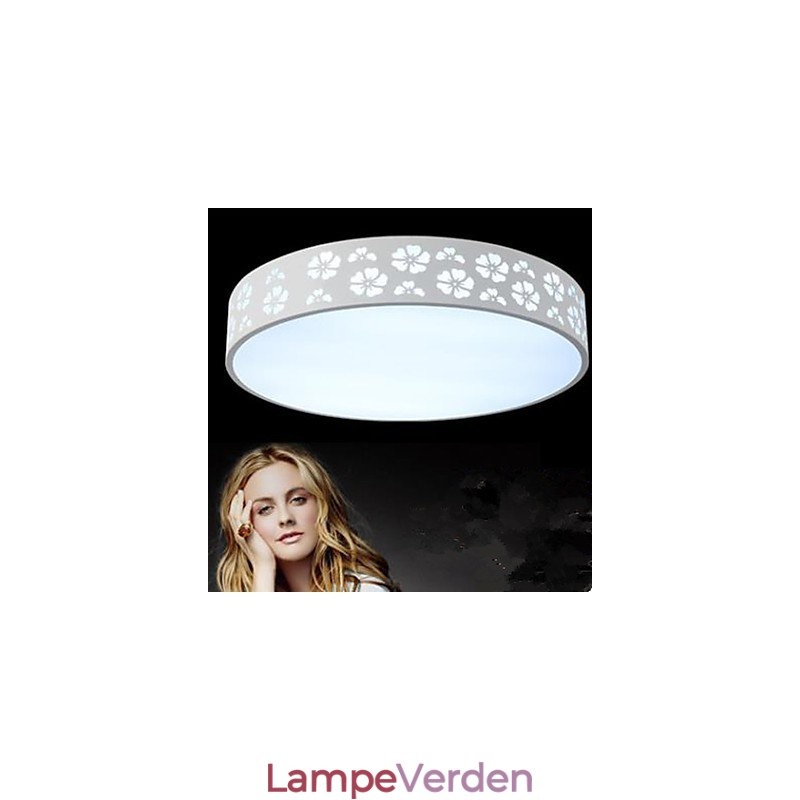 Smedejern hul ud blommeblossom side cirkulær kuppel lys