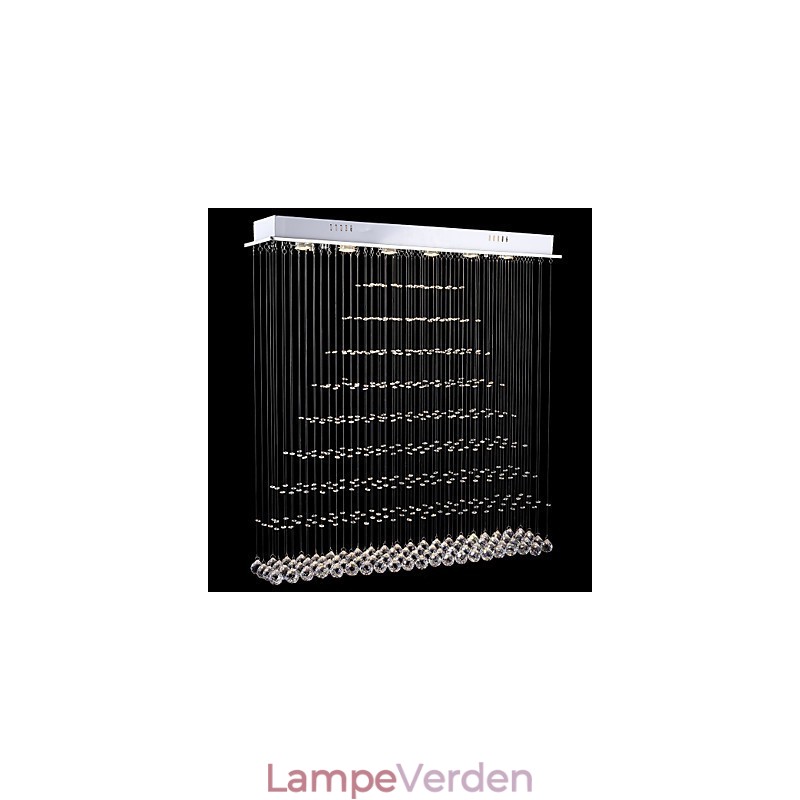 Rektangel krystal lysekrone lys loft hængende belysning lamper armaturer