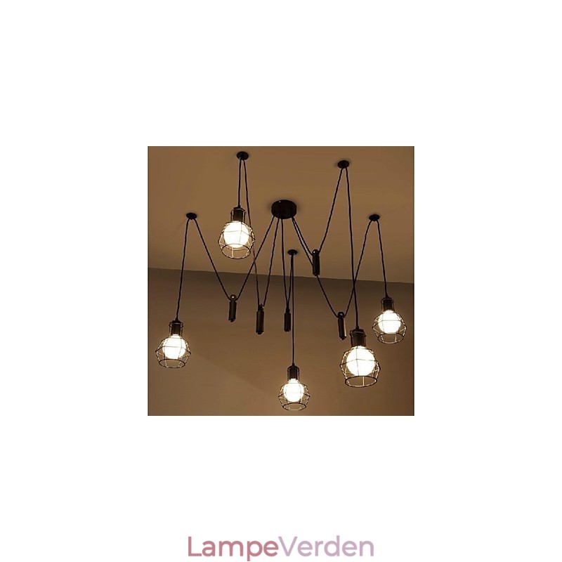 Traditionel klassisk vintage retro lanterne land mini stil maleri metal pendel lys spisestue