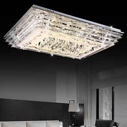 Flush Mount Three Color Light med fjernbetjening Moderne moderne glas