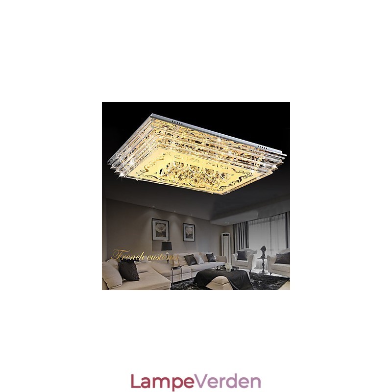 Flush Mount Three Color Light med fjernbetjening Moderne moderne glas