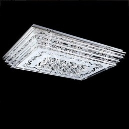 Flush Mount Three Color Light med fjernbetjening Moderne moderne glas