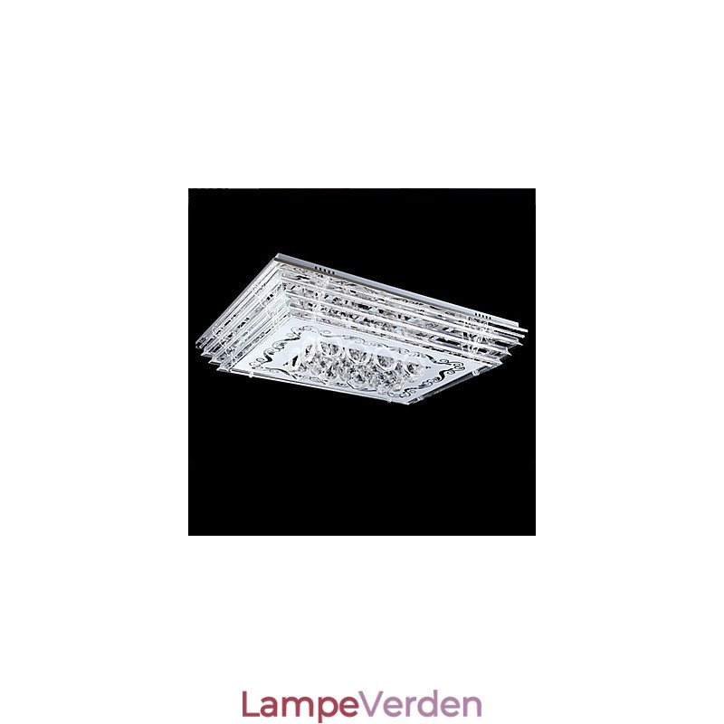 Flush Mount Three Color Light med fjernbetjening Moderne moderne glas