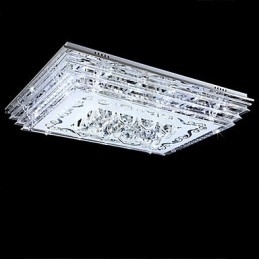 Flush Mount Three Color Light med fjernbetjening Moderne moderne glas