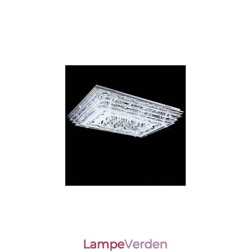 Flush Mount Three Color Light med fjernbetjening Moderne moderne glas