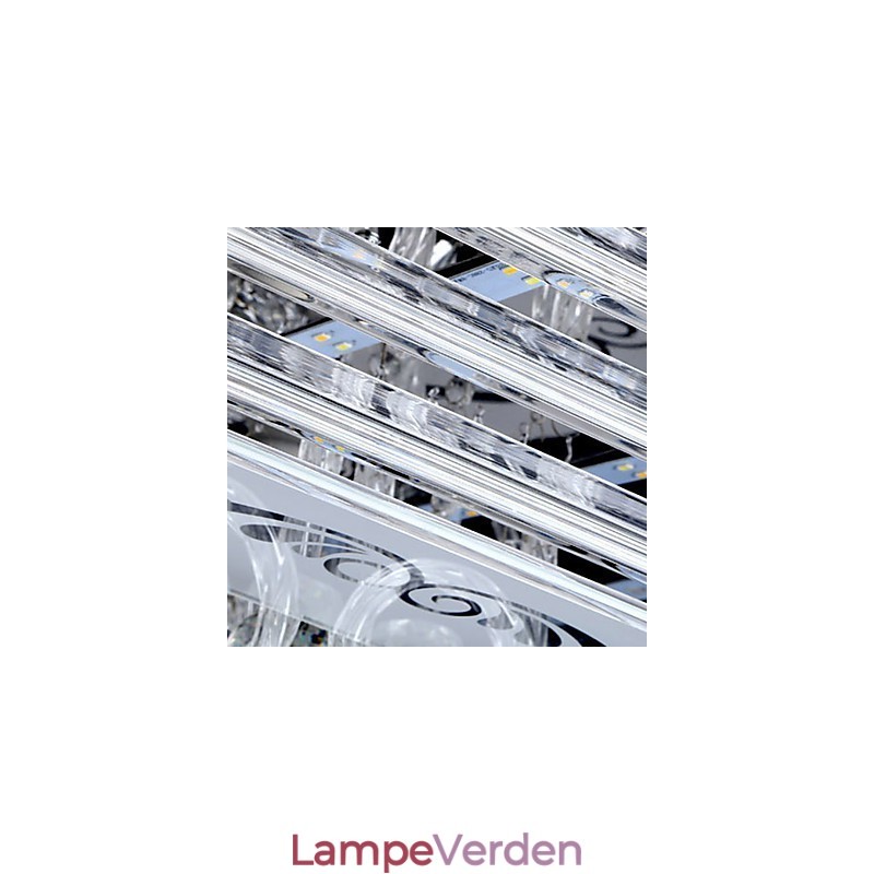 Flush Mount Three Color Light med fjernbetjening Moderne moderne glas