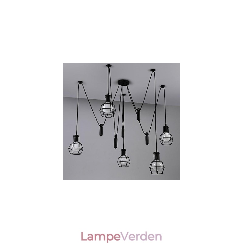 Traditionel klassisk vintage retro lanterne land mini stil maleri metal pendel lys spisestue