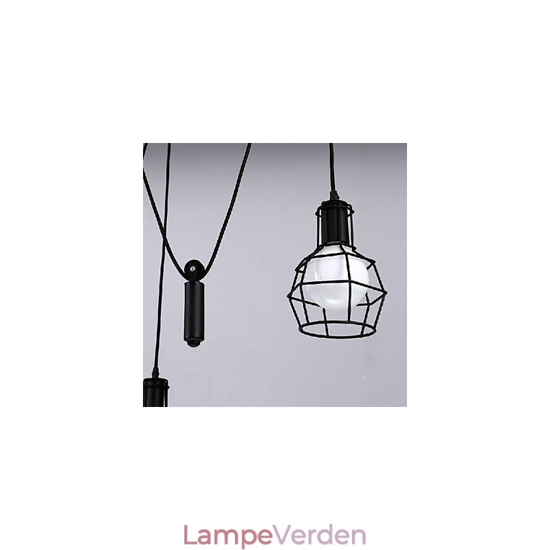 Traditionel klassisk vintage retro lanterne land mini stil maleri metal pendel lys spisestue