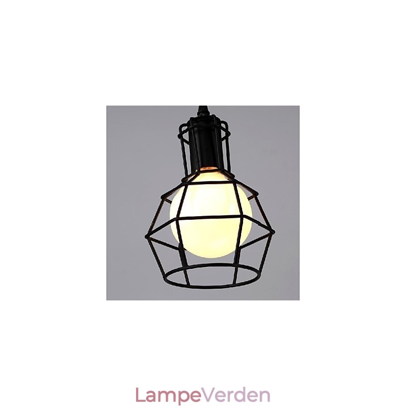 Traditionel klassisk vintage retro lanterne land mini stil maleri metal pendel lys spisestue