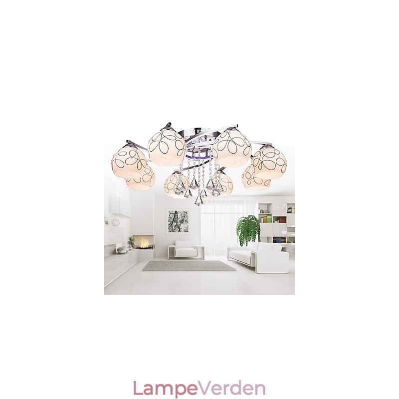 Lysekrone Modern Crystal Living 8 lys