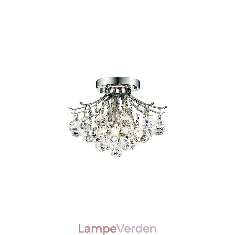 Moderne 3 lys Flush Mount lys med krystal perler