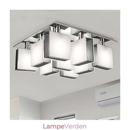 Moderne moderne Chrome Metal Flush Mount Moderne moderne Chrome Metal Flush Mount