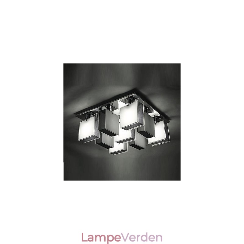 Moderne moderne Chrome Metal Flush Mount
