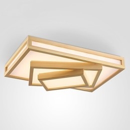 Moderne moderne mini stil maleri træ Bambus Flush Mount