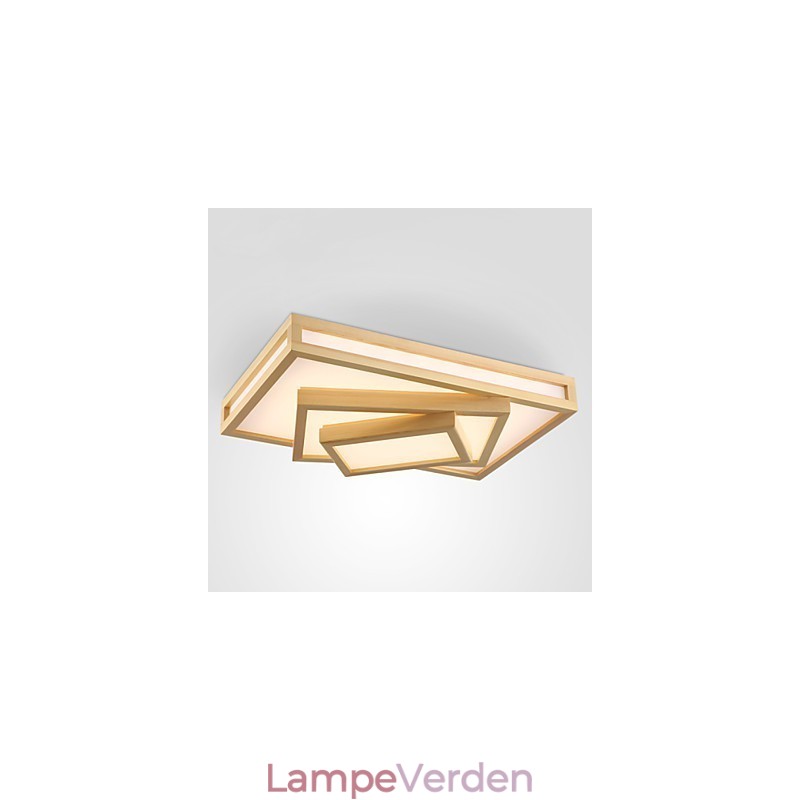 Moderne moderne mini stil maleri træ Bambus Flush Mount