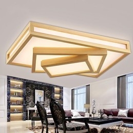 Moderne moderne mini stil maleri træ Bambus Flush Mount