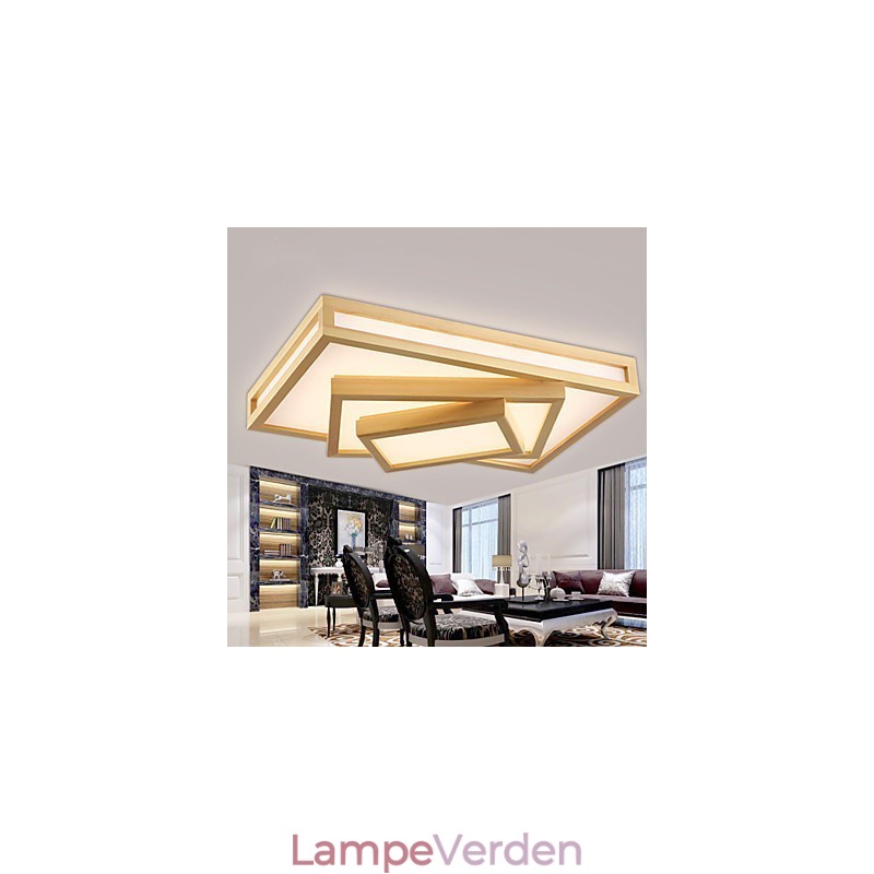 Moderne moderne mini stil maleri træ Bambus Flush Mount