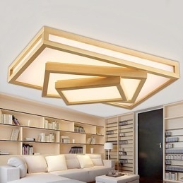 Moderne moderne mini stil maleri træ Bambus Flush Mount