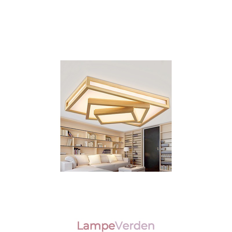 Moderne moderne mini stil maleri træ Bambus Flush Mount