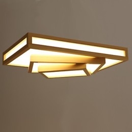 Moderne moderne mini stil maleri træ Bambus Flush Mount