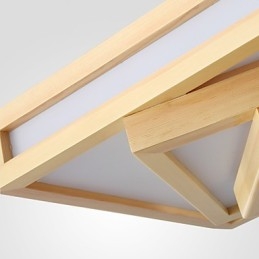 Moderne moderne mini stil maleri træ Bambus Flush Mount