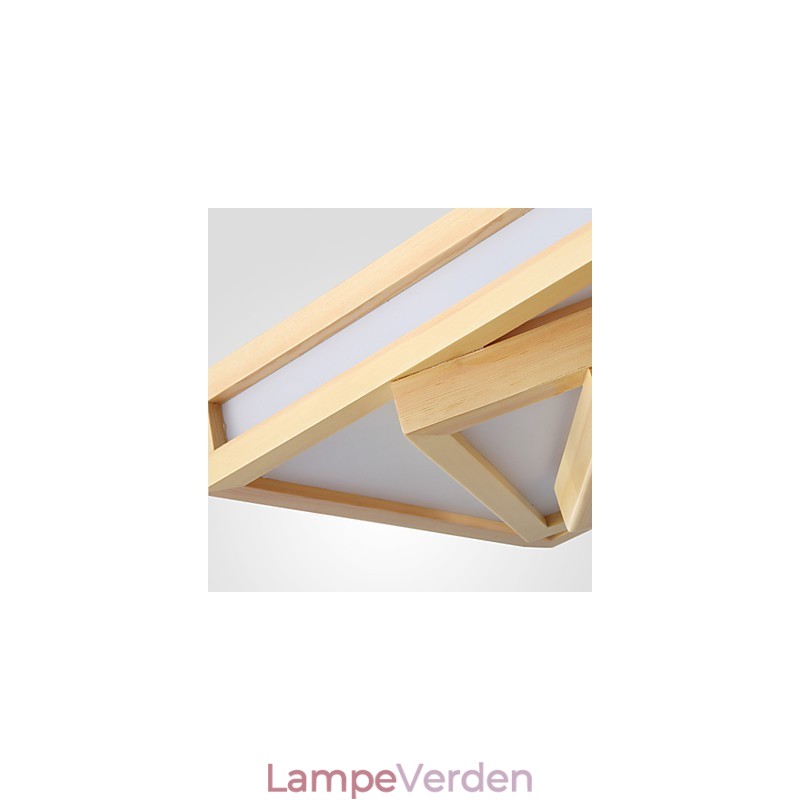 Moderne moderne mini stil maleri træ Bambus Flush Mount