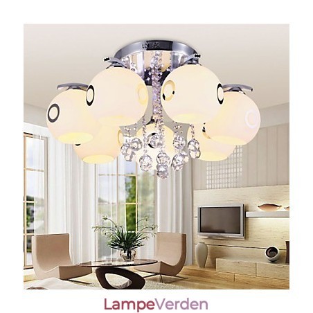Flush Mount Crystal Moderne moderne glas Flush Mount Crystal Moderne moderne glas