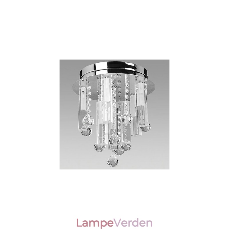 Krystal loftslampe med 8 lys
