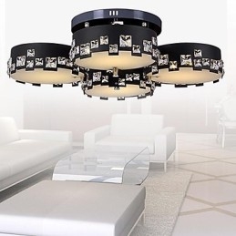 Moderne moderne Crystal Metal Flush Mount