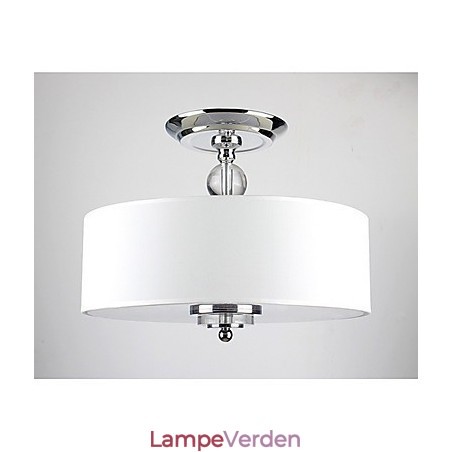 Elegant Krytal Flush Mount med 6 lys i cylinderskærm Elegant Krytal Flush Mount med 6 lys i cylinderskærm