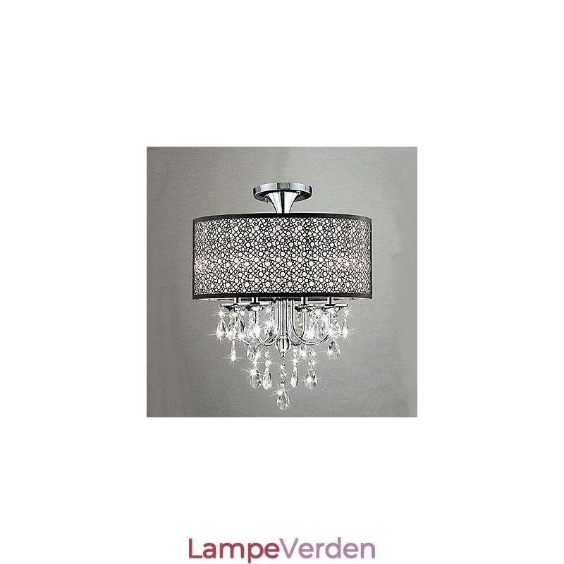 Traditionel Klassisk Crystal Metal Flush Mount
