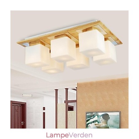 Eg Loftslampe Seks Lys Eg og glas 220~240V