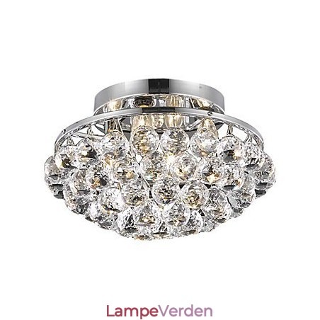 Moderne 4 lys Flush Mount Lights med krystaldråber i runde Moderne 4 lys Flush Mount Lights med krystaldråber i runde