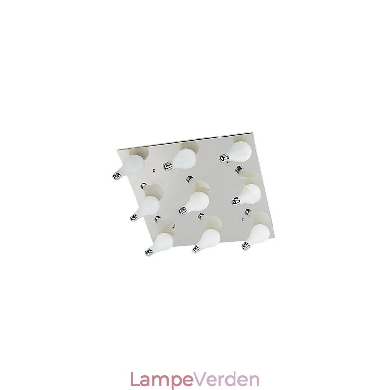 Moderne Flush Mount med 9 lys i firkantet (G4 Bulb Base)
