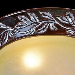 Flush Mount Light White Yellow Glas Resin Silver Carving European Classic