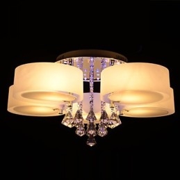 Fjernbetjening Flush Mount Crystal Inkluderet Modern Contemporary