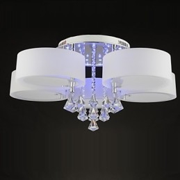 Fjernbetjening Flush Mount Crystal Inkluderet Modern Contemporary