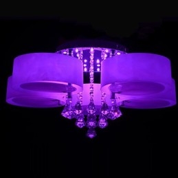 Fjernbetjening Flush Mount Crystal Inkluderet Modern Contemporary