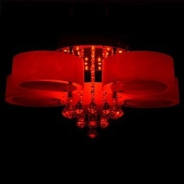 Fjernbetjening Flush Mount Crystal Inkluderet Modern Contemporary