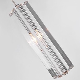 Moderne moderne ø krystal krom metal pendellampe