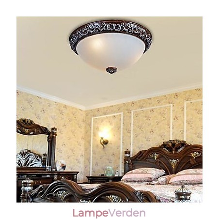 Flush Mount Light Glass Resin Silver Carving European Classic Flush Mount Light Glass Resin Silver Carving European Classic