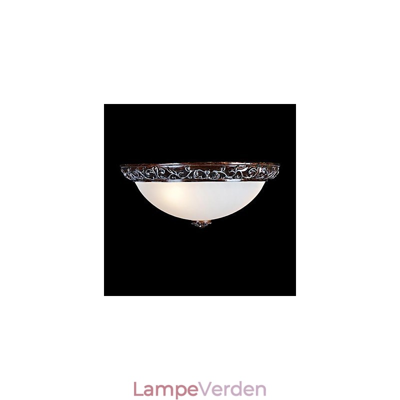 Flush Mount Light Glass Resin Silver Carving European Classic