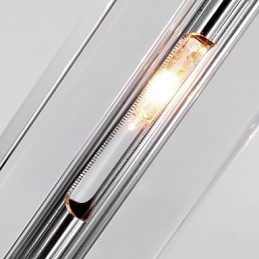 Moderne moderne ø krystal krom metal pendellampe