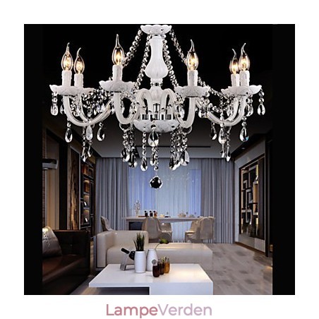 Lysekrone Krystal Moderne 6 Lys Moderne Glas Lysekrone Krystal Moderne 6 Lys Moderne Glas