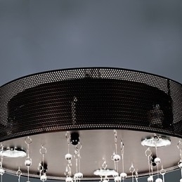 Moderne Semi Flush Mount med 3 lys Butterfly Featured Shade