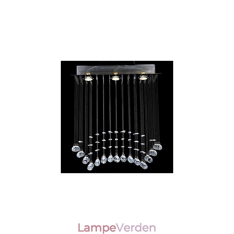 Traditionel klassisk krystal krom metal flush Mount