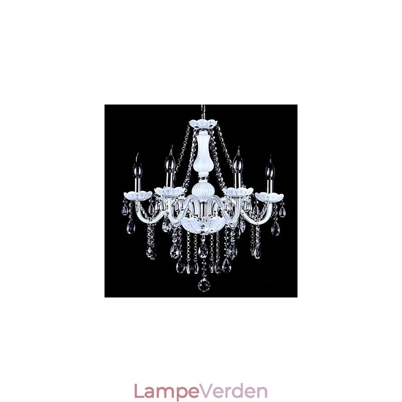 Lysekrone Krystal Moderne 6 Lys Moderne Glas